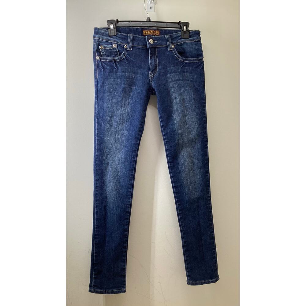 SKY skinny Jeans low rise women's size 10 blue